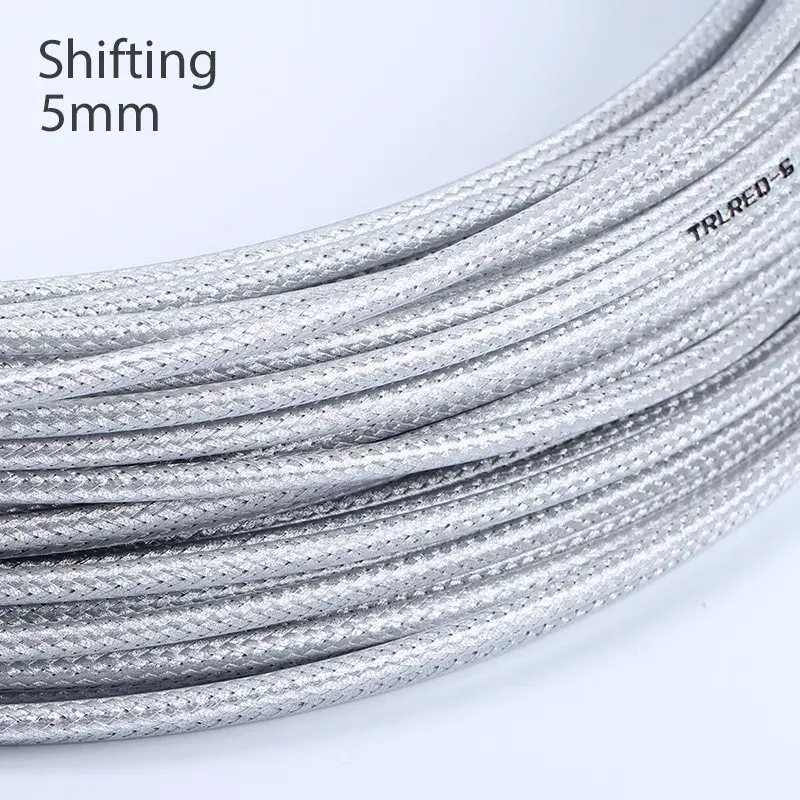 Shifting Silver 3 м 5 мм Велосипедный тормозной кабель для горного велосипеда, сменный корпус переключателя, велосипедные кабели, ткацкая линия, Трубная трубка, сменный провод - Цвет: Shifting Silver