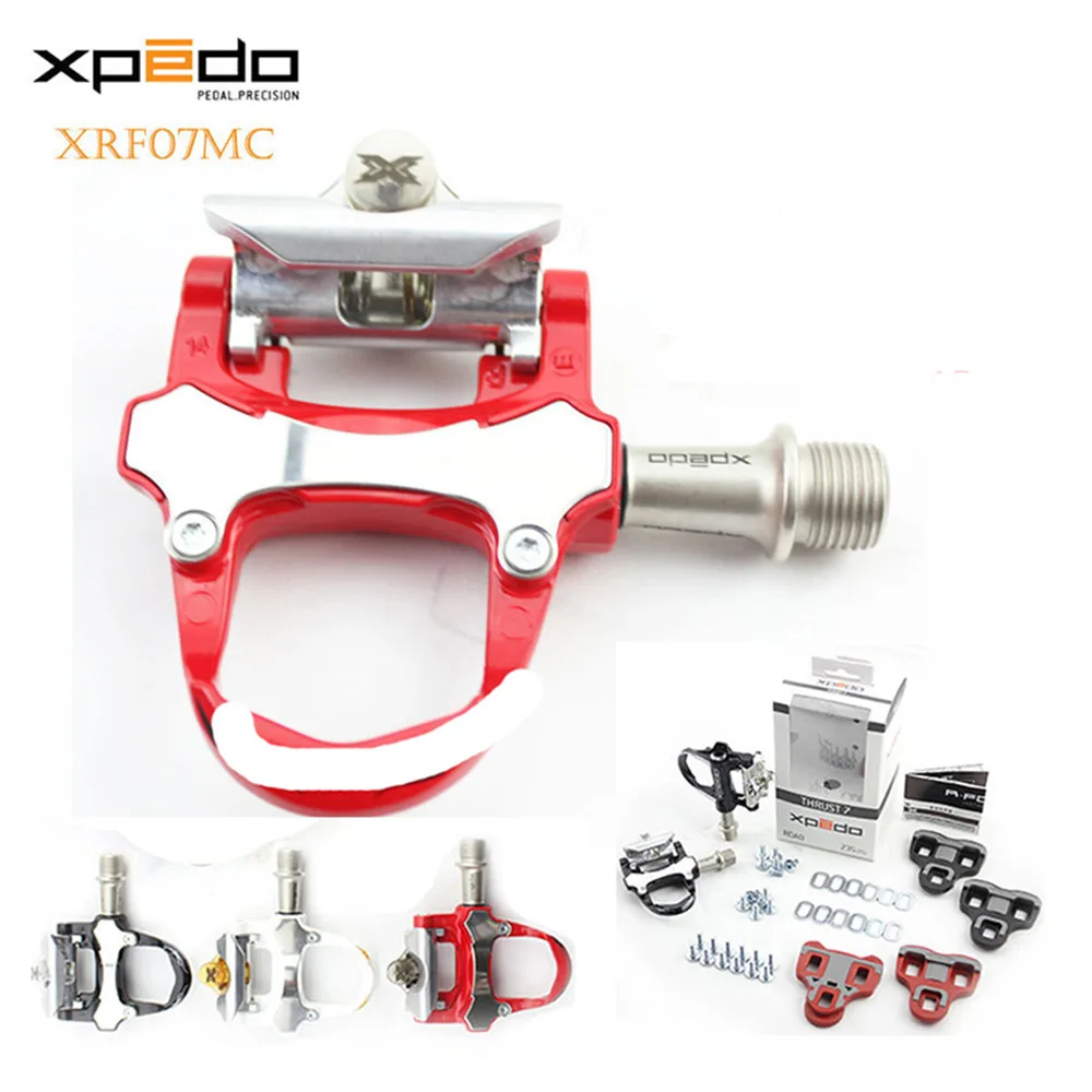 

Wellgo Xpedo XRF07MC magnesium alloy Road Bicycle clipless Pedals with 2 pairs look keo Compatible cleats self locking pedal