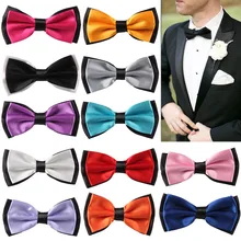 Adult Bowtie Classic Man Fashion Wedding Party Formal Satin gift Silk Multicolor Adjust Neck Bow tie style New Clip-On