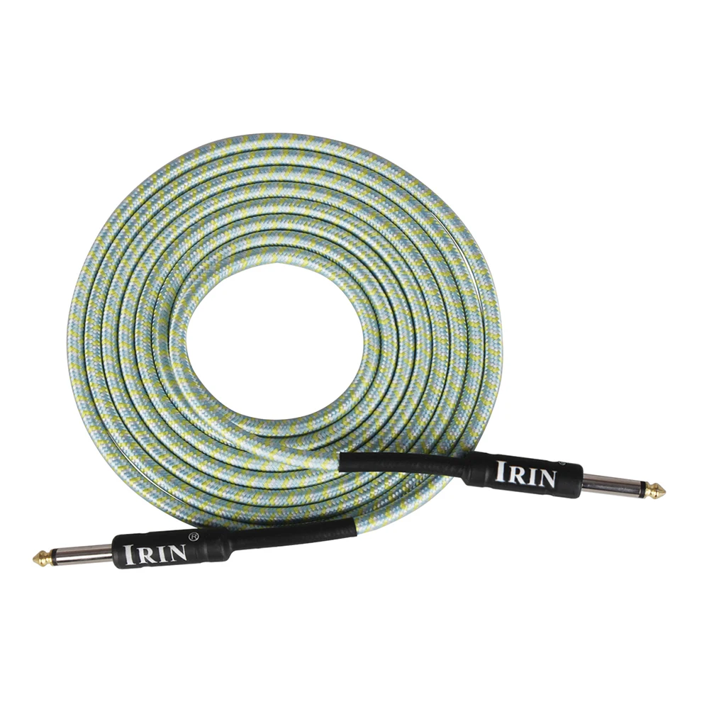 

3 Meters/ 10 Feet Electric Guitar Bass Cable Musical Instrument Audio Cable 1/4 Inch to 1/4 Inch TS Straight Plugs