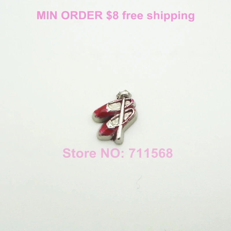 

Red Slippers With Magic Wand Star Floating Charms The Wonder Red Shoes For Memory Floating Locket DIY Findings