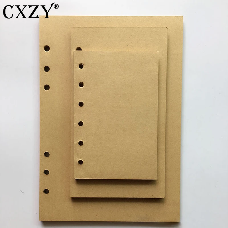 

CXZY A5 A6 A7 MUJI Style Blank Kraft paper Loose Leaf notebook Spiral vintage Page Refill journal travel planner Dairy diary