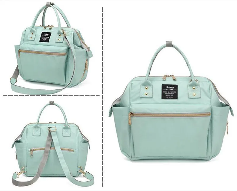 Hot Mom Outdoor Nappy Changing Diaper Bags Mother and Baby Tote Bags Multi-functional Shopping Fashion Handbag Messenger Bags 016