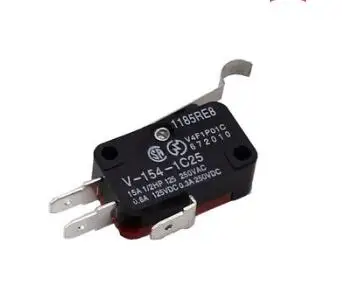 

10pcs Limit Switch V-154-1C25 Curve Tip Lever Snapr AC DC Micro Switch 15A