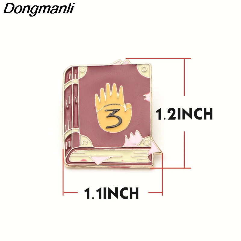 L2556 Гравити Фолз журнал 3 Книги мультфильм металлические эмалированные булавки и броши для отворота булавки рюкзак сумки значок воротник ювелирные изделия