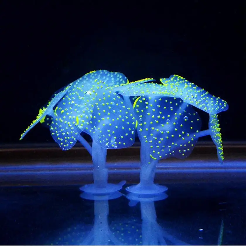 

Aquarium Silicone Artificial Fish Tank Fake Coral Plant Underwater Aquatic Sea Anemone Ornament Decoration Accessory 18July18
