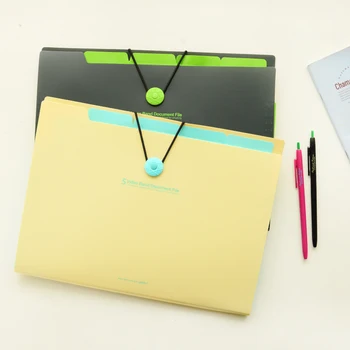 

Brand New Waterproof Book A4 Paper File Folder Bag Accordion Style Design Document Rectangle Office Home School Color Random