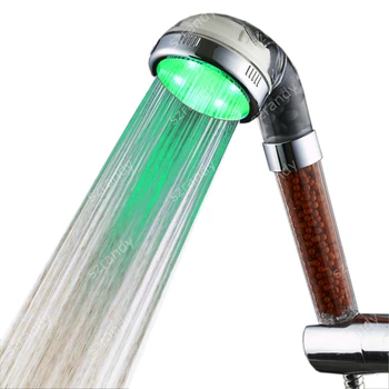 

Wholesale Single Green Color Light Spa LED Anion Shower Head