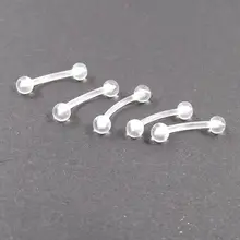 5 шт. прозрачный Невидимый мягкий биопластик бровей Кольца глаз кольца Tragus серьги шар кольцо для брови пирсинг ювелирные изделия