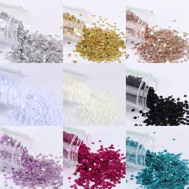 15000Pcs//Lot 2mm Flat Round loose sequins sewing wedding Craft Nail arts