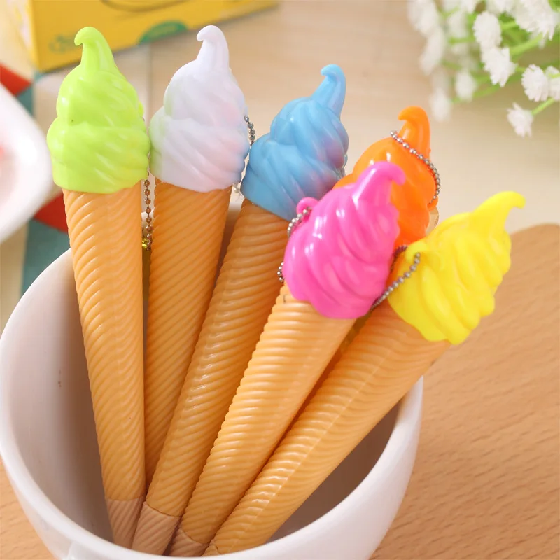 

Free ship!1lot=36pc! Creative stationery / ultra realistic ice cream ice cream cone water ink gel pen / student prize