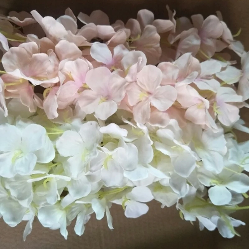 100PCS Artificial Hydrangea Wisteria Flower For DIY Simulation Wedding Arch Square Rattan Wall Hanging Basket Can Be Extension 100PCS Artificial Hydrangea Wisteria Flower For DIY Simulation Wedding Arch Square Rattan Wall Hanging Basket Can Be Extension