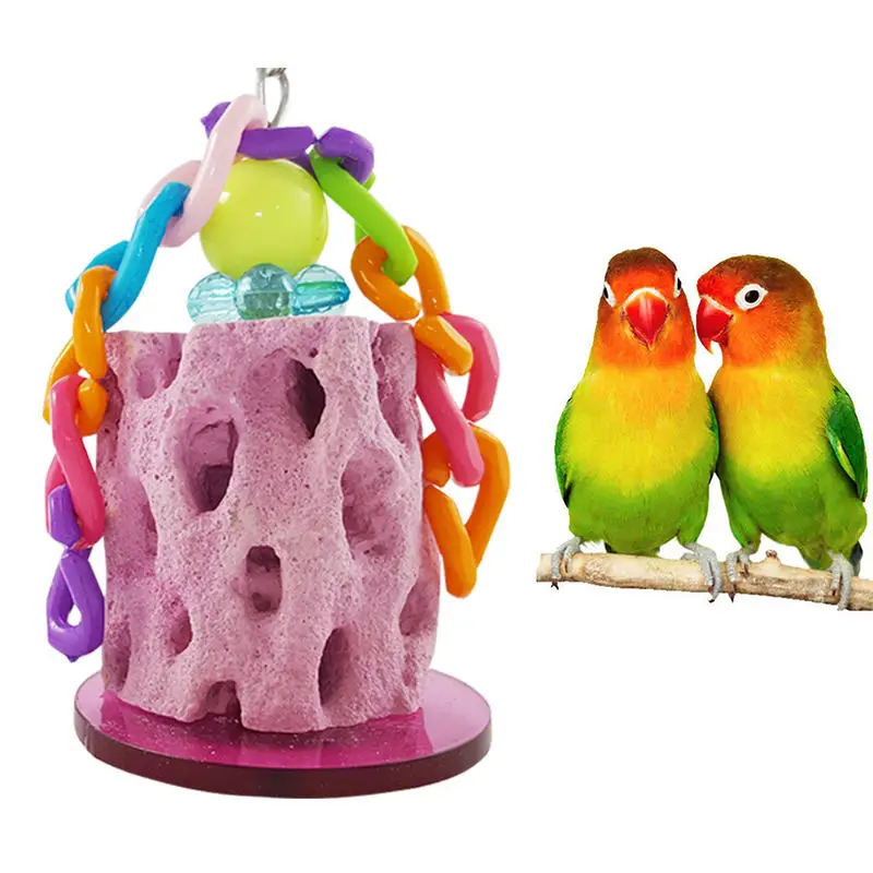 Cheap Selling Plastic Random Color Birds Chew Toys for Parrots