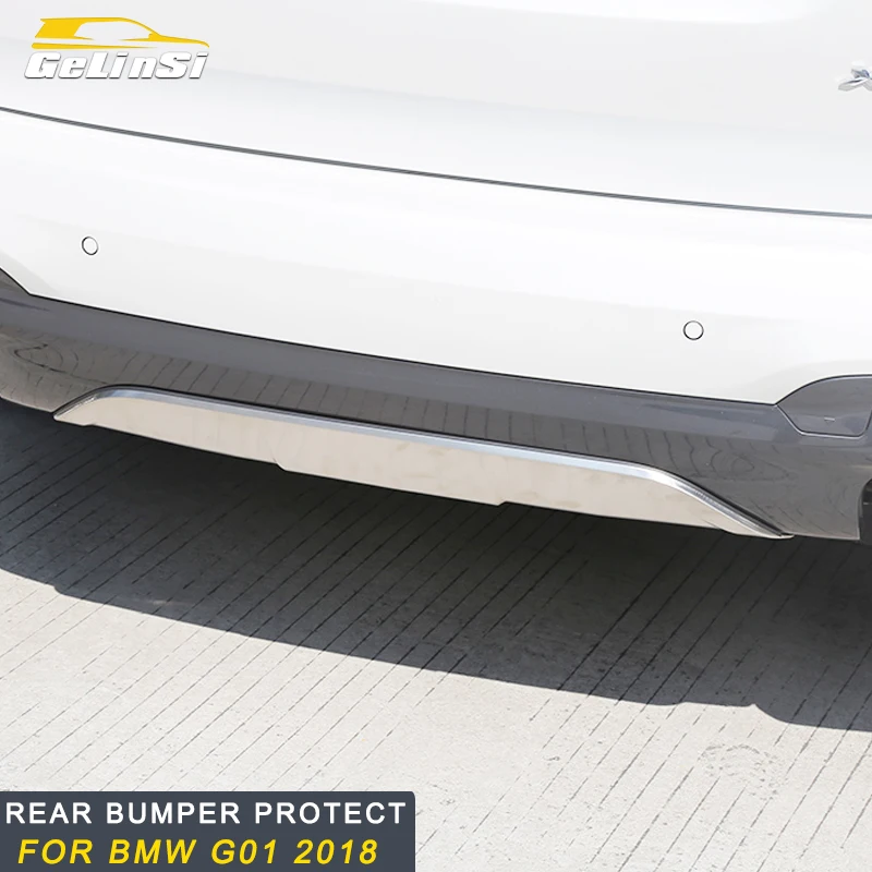 

Gelinsi For 2018 BMW X3 G01 Car rear bumper protect cover trim sticker accessories