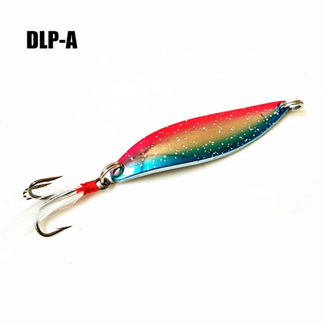 Lot 5 Pieces Sale Fishing Glow Spoon Lure 6.5cm/13g Thick Hook Metal  Artificial Lures Salix Leaf Shape - Fishing Lures - AliExpress