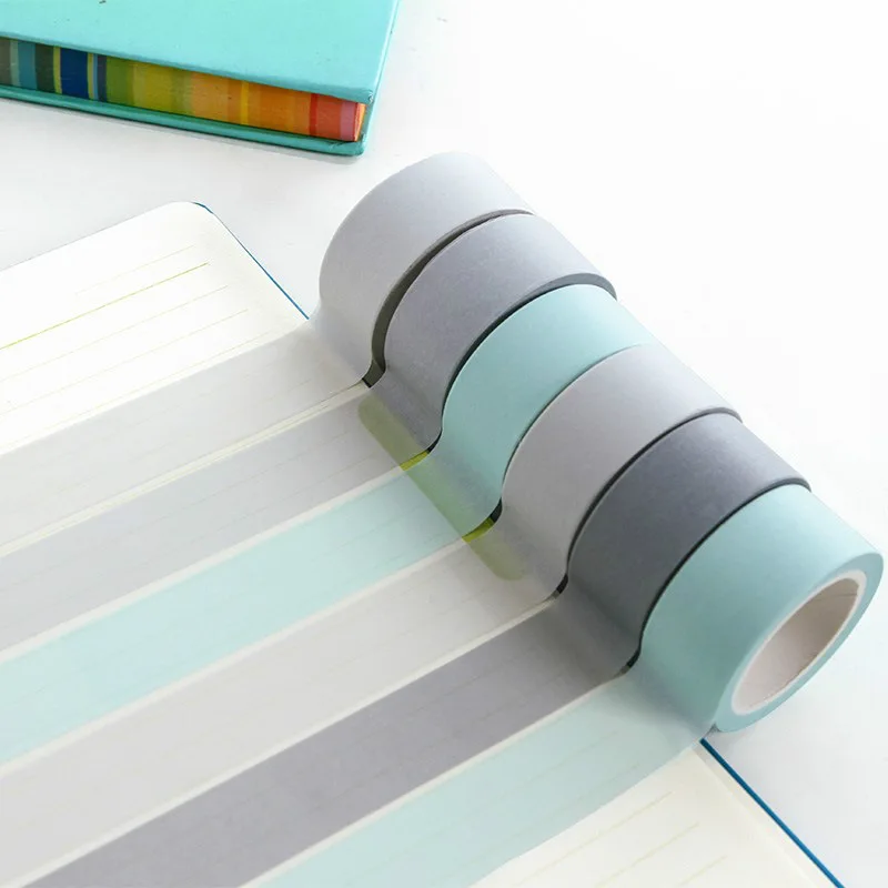 

Easy to tear tape vintage color cold color Nordic style INS cold color pure color and paper tape hand account tape