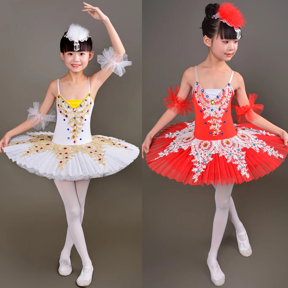 Для девочек классическая балетная пачка платье для детей из балета "Лебединое озеро" Танцы костюм детские Бальные вечерние Stagewear наряды