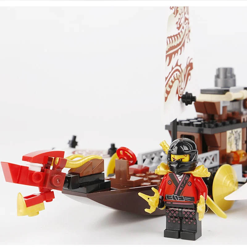 

207pcs DIY Ninjago Friends Dragon Boat Sets Building Blocks Compatible Legoinglys Education Children's Bricks For Boy Toys Gifts
