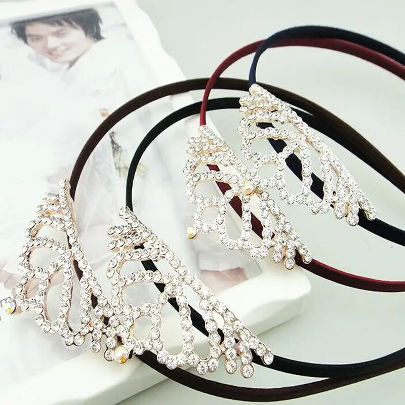 Kawaii Mariposas Exquisitas MUJERES Accesorios Para el Cabello de La Princesa Tiaras Coronas Diadema hairband de