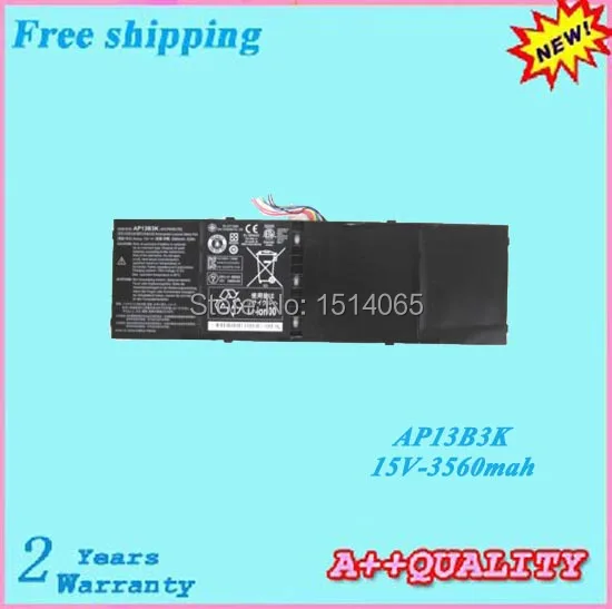 

15V 3560mah AP13B3K Original Laptop Battery For ACER KT.00403.015 KT00403015
