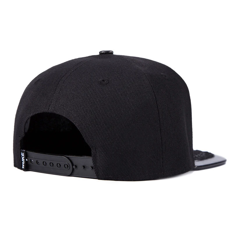 

WuKe New Baseball Caps Hip Hop Snapbacks Wheat Bones Black Mens Full Plain Hat