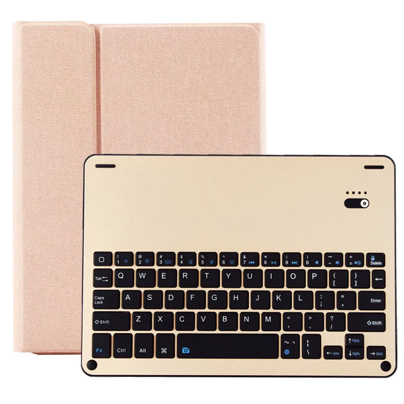 Coque для Ipad Pro 10,5 дюймов Чехол Съемный алюминиевая Bluetooth клавиатура с карандашница из искусственной кожи смарт-чехол для Ipad - Цвет: rose gold