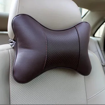 

2pc artificial leather burrowing car headrest supplies neck massager car safety pillow for Jaguar XF XJ XJS XK S-TYPE X-TYPE
