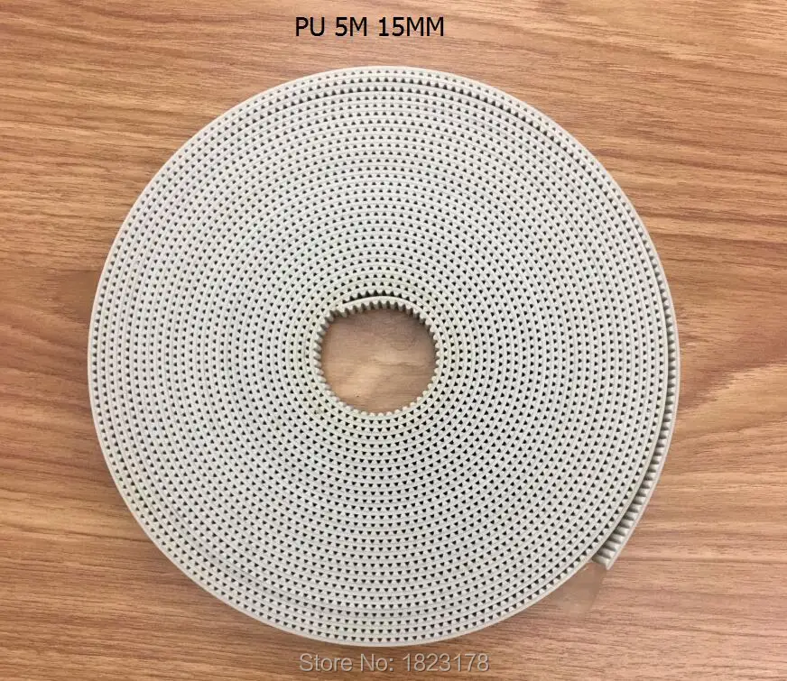 

Free shipping 5Meters HTD5M timing belt Width 15mm 5M-15mm Color White Polyurethane with steel wire core HTD5M Open belt PU 5M