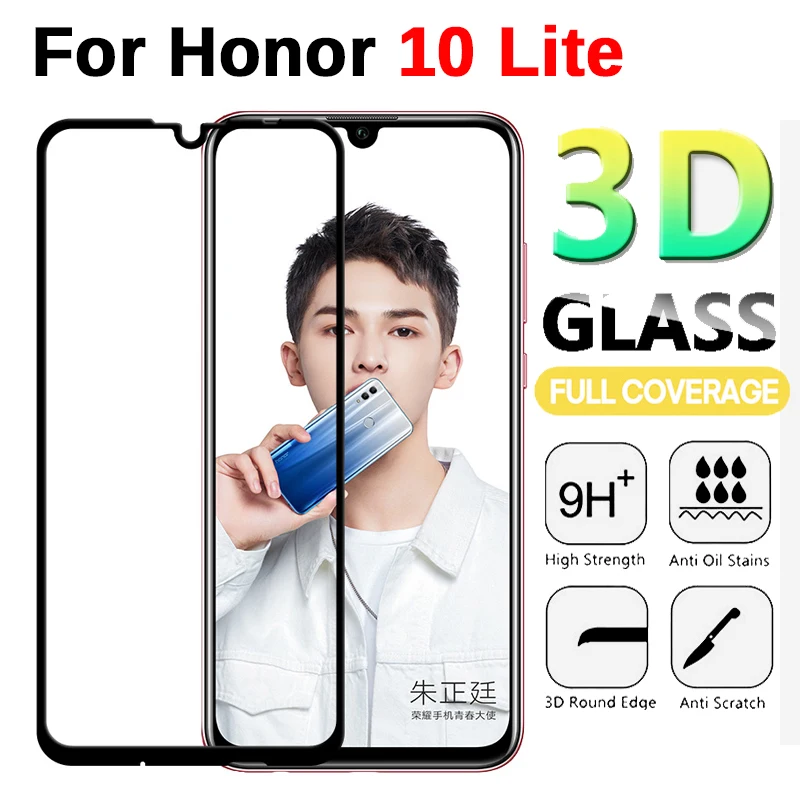 3D защитное стекло на Honor 10 Lite легкий протектор экрана для Huawei Light полное покрытие