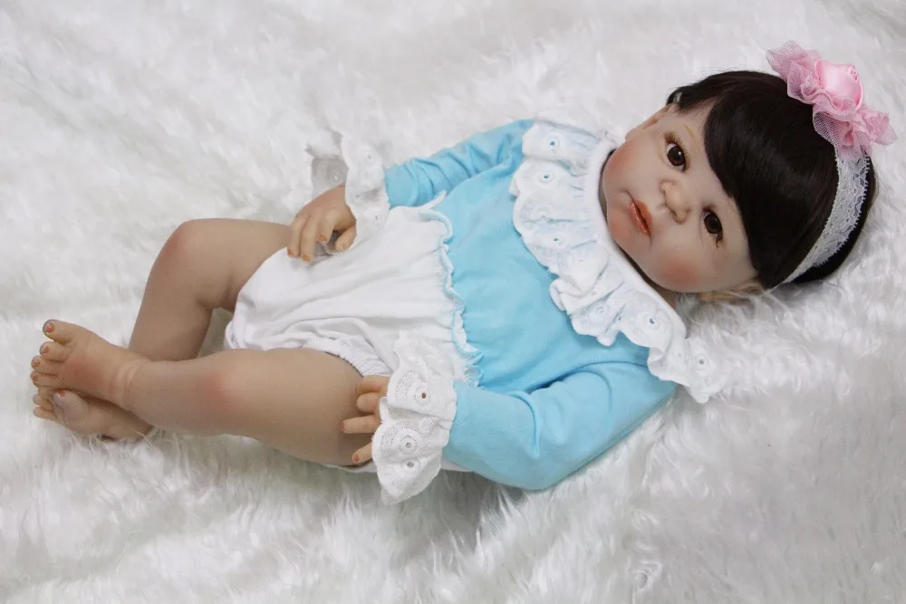 Dollmai коллекция bebe reborn с полным силиконовым корпусом 55 см Кукла Reborn Baby имитация