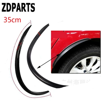 

ZDPARTS 2X Car Fender Wheel Tire Edge Eyebrow Carbon Stickers For Opel Astra J G Insignia Vectra c Peugeot 307 206 308 407 207