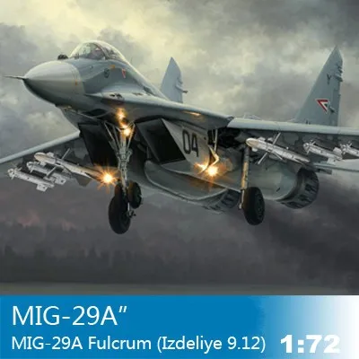 

1:72 Scale Assembly Airplane Model MIG-29A Fulcrum (Izdeliye 9.12) Airforce Model 01674 Airplane Kit Model Puzzle DIY