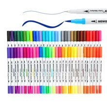 Voetganger Promotie Omhoog gaan Shuttle Art 60 Colors Dual Tip Brush Pens Art Markers,brush Tip With  Fineliner 0.4 Markers Pen Set For Adult Coloring Books - Paint Markers -  AliExpress