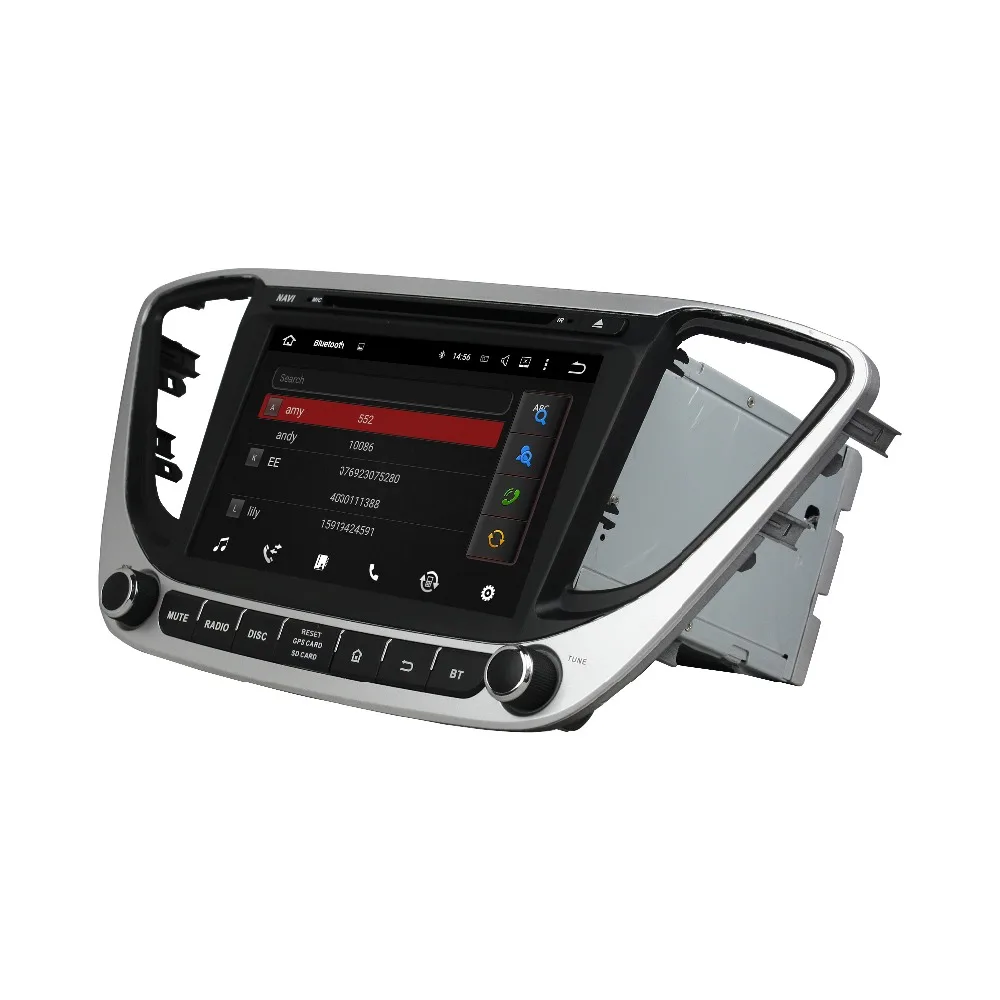 Perfect KLYDE 8" 2 Din Android 8.1 Car Radio For Hyundai Verna 2017 Car Audio 2+16GB Multimedia Player Car Stereo DVD Player Mirror link 3