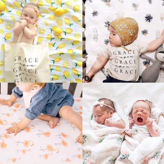 Muslin Wrap Newborn Infant Swaddle Baby Blanket 100% Cotton Bl Perfect Shower Registry Gift 120*120cm | Мать и ребенок