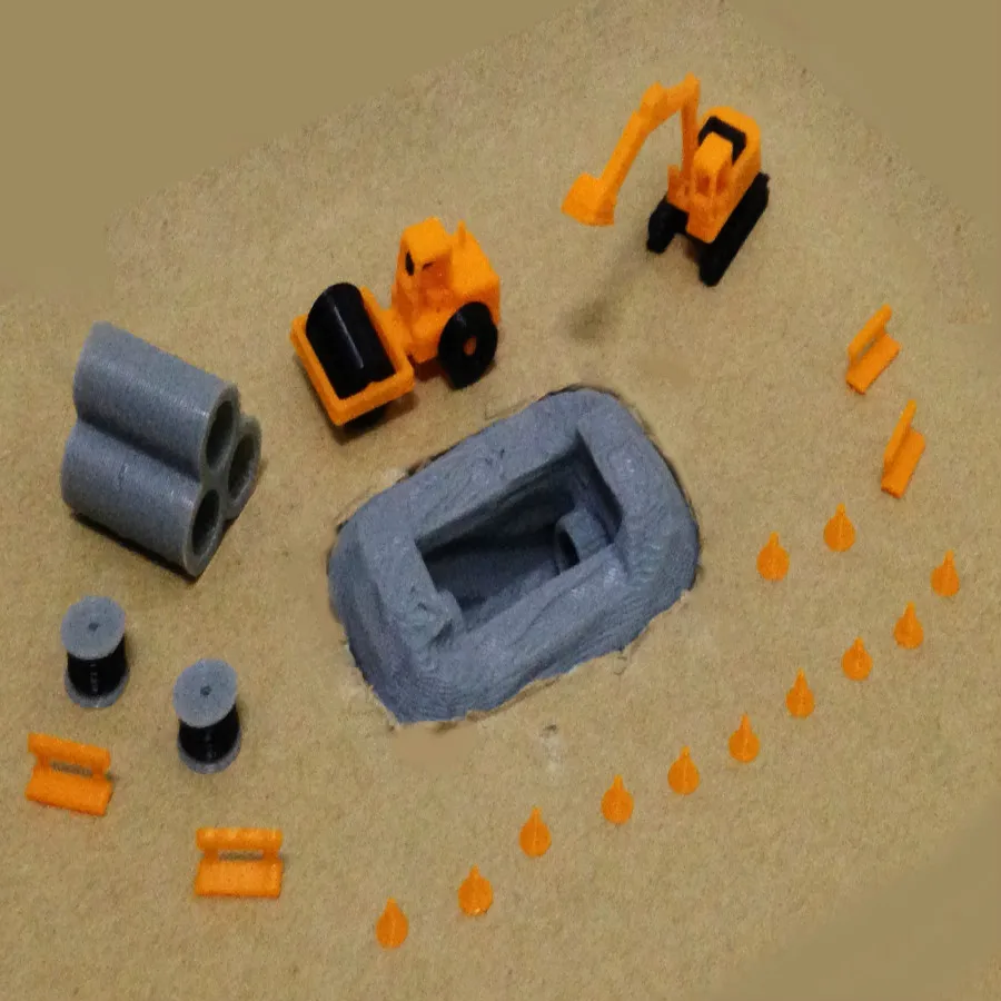 Goedkoop 23 stks partij Trein railway model scene Z verhouding 1220 Building scene materiaal accessoires set