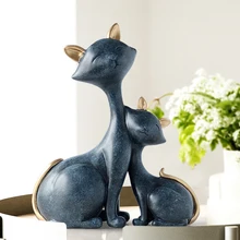 Статуэтка кота статуя животного скульптура творческий подарок на праздник для гостиной домашнее украшение гостиницы настольные украшения