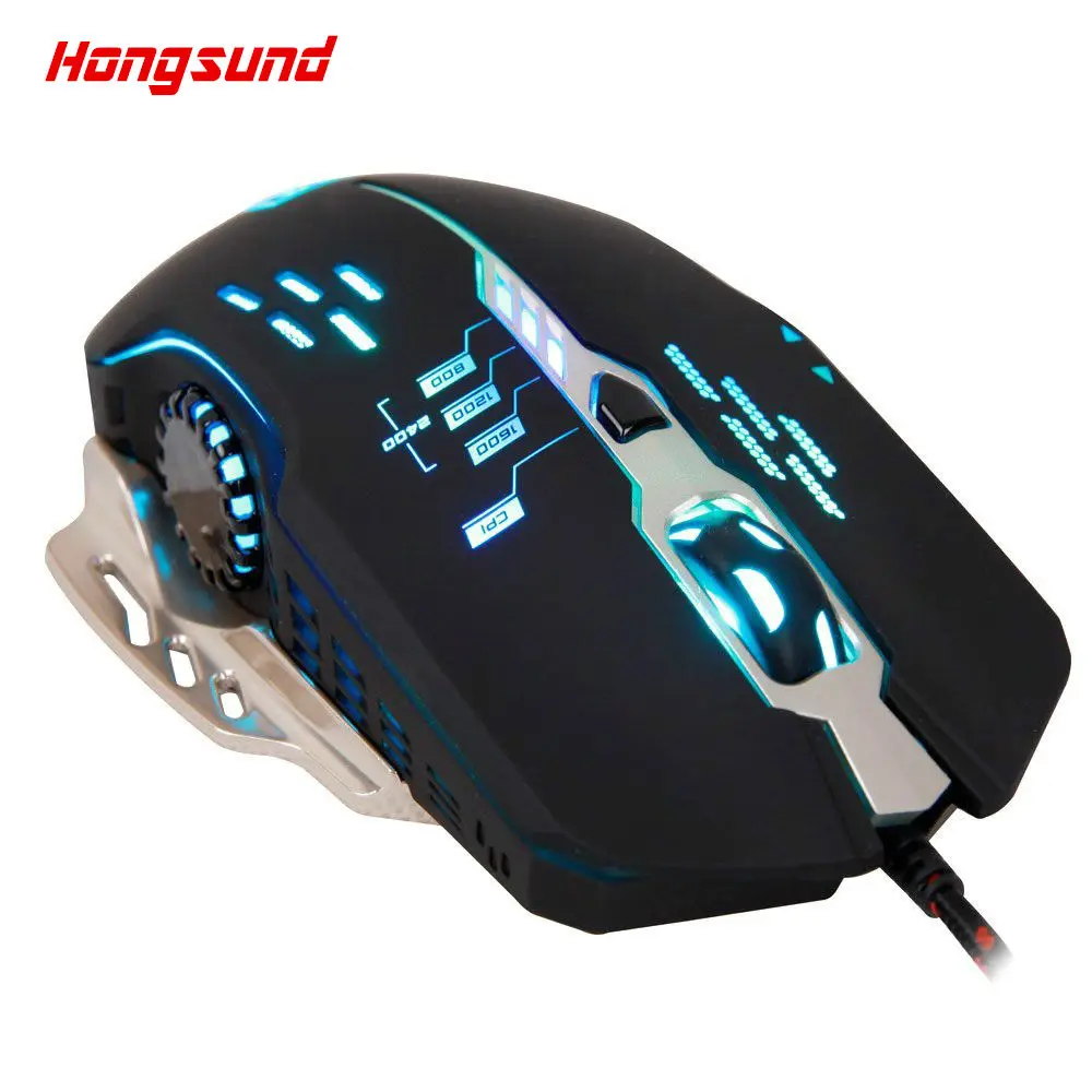 Free shipping Flash Wings 2400DPI Optical LED 6 Buttons Gaming Mouse for Laptop PC Desktop For Pro Gamer CSGO LOL