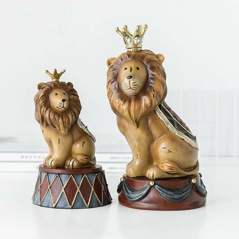 

Nordic retro creative circus animal lion elephant decoration living room children room decoration furnishings