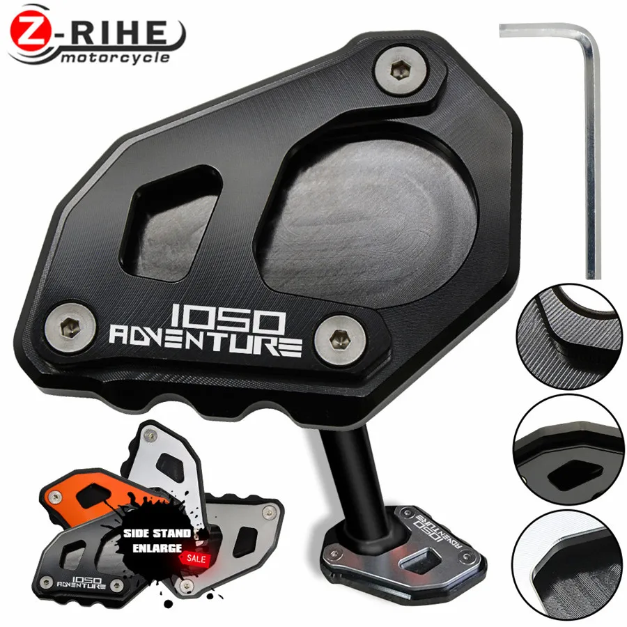 Plate Kickstand Foot Enlargement Motorcycle For KTM 1050 Adventure ADV 1050 ADV  Side Stand Pad Aluminum Support Sidestand Plate