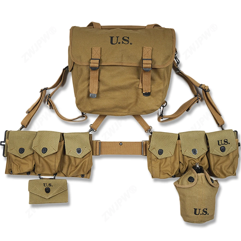 WWII WW2 US Army M1936 Haversack M36 Musette Field Military Hunting Climbing Camping BackPack