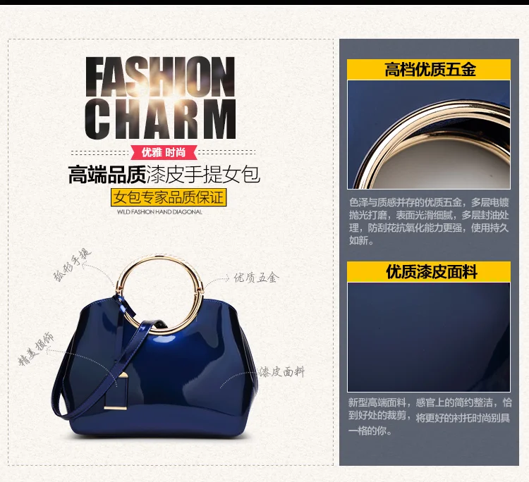 New High Quality Patent Leather Women bag Ladies Cross Body messenger Shoulder Bags Handbags Women Famous Brands bolsa feminina (7)