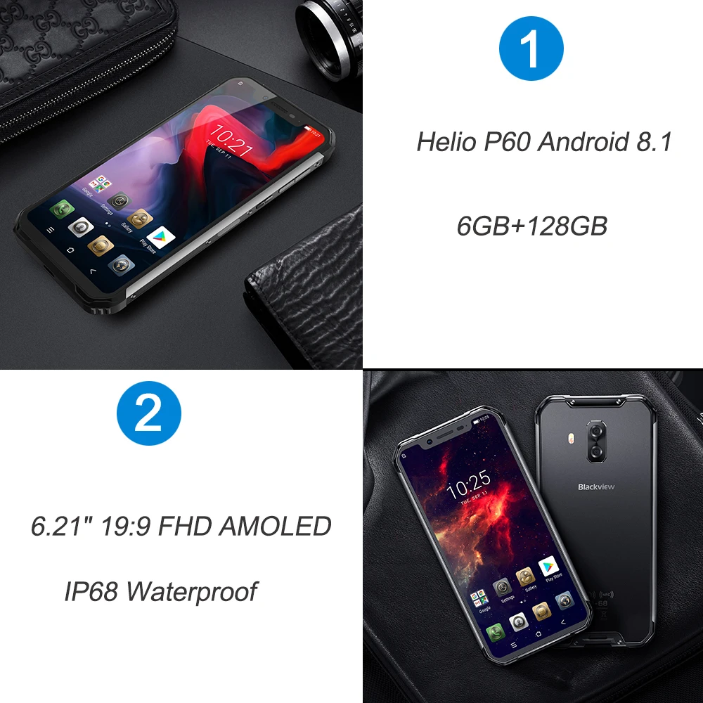 Blackview BV9600 Pro Helio P60 Android 8 1 6 ГБ + 128 мобильный телефон с водонепроницаемым корпусом IP68