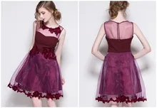 Schöne Lila Organza Kurzen Cocktailkleid Fashion Durchsichtig Und Blume Kurz Graduation Kleid Günstige Kurz Teil Prom Kleider