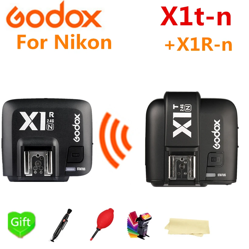 

Godox X1T-N TTL 2.4 G Wireless HSS Flash Trigger Transmitter + X1R-N Receiver for Nikon GODOX V860II-N TT685-N TT600 Flash