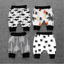 Ins из хлопка для мальчиков и девочек odale брюки шорты-шаровары для новорожденных летние детские шорты для мальчиков детские штаны с принтом рыбы детская одежда