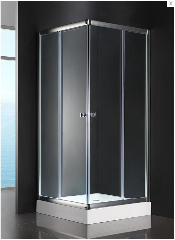 2016 hot sales wholesale clear tempered glass shower screens with acrylic basin shower enclosure