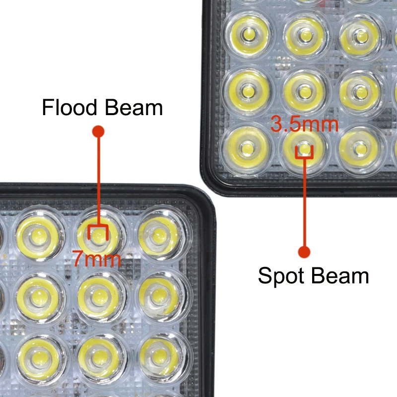 2 шт. 4,2 дюйма 48W 12 V-24 V точечная Светодиодная рабочая лампа/прожектор светодиодный внедорожный светильник рабочий светильник для внедорожный ATV мотоцикла автомобиля грузовика