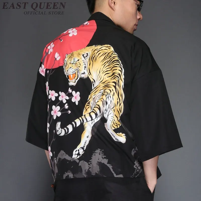 EASTQUEEN Japanese Male Kimono Cardigan Yukata Haori Men Samurai Costume Clothing Kimono Jacket Mens Shirt Yukata Haori