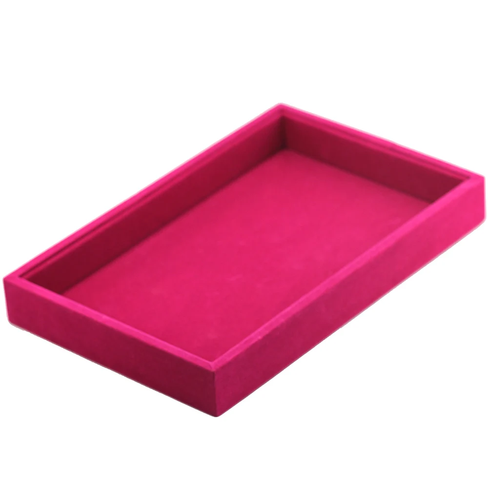 

MMS Six Colors Velvet Jewelry Ring Earrings Necklace Jewelry Display Box Holder Organizer Box